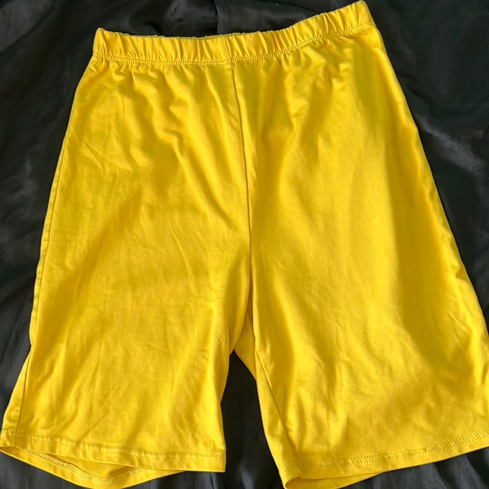 Yellow Biker Shorts